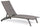 Transat de jardin 61x192x96 cm avec roues en aluminium taupe