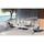 Salon de Jardin 2 Fauteuils, Canapé et Table Basse Nora en Aluminium