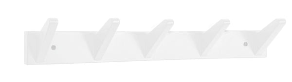 prezzo Appendiabiti a Muro 5 Ganci 57x9 cm in Legno Daiki Bianco