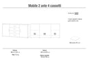 Madia 2 Ante 4 Cassetti 174x84x41 cm Noce Stelvio