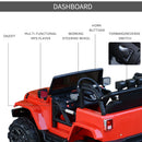 Macchina Elettrica per Bambini 12V Fuoristrada Rossa