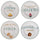 Set de 4 Soucoupes Sweet Ø19x1,5 cm en New Bone China VdE Tivoli 1996 Le Travisate Blanc