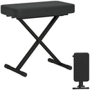 Sgabello per Pianoforte Pieghevole e Regolabile 60x32x53-63 cm in Pelle PU Nero   
