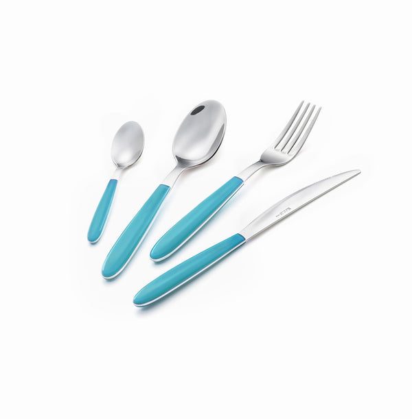 online Servizio Set di Posate 24 pezzi in Acciaio Inox Eme Vero Turchese 311
