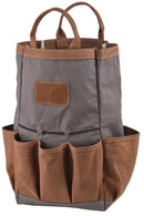 Borsa per Attrezzi da Giardino in Tela Impermeabile Marrone