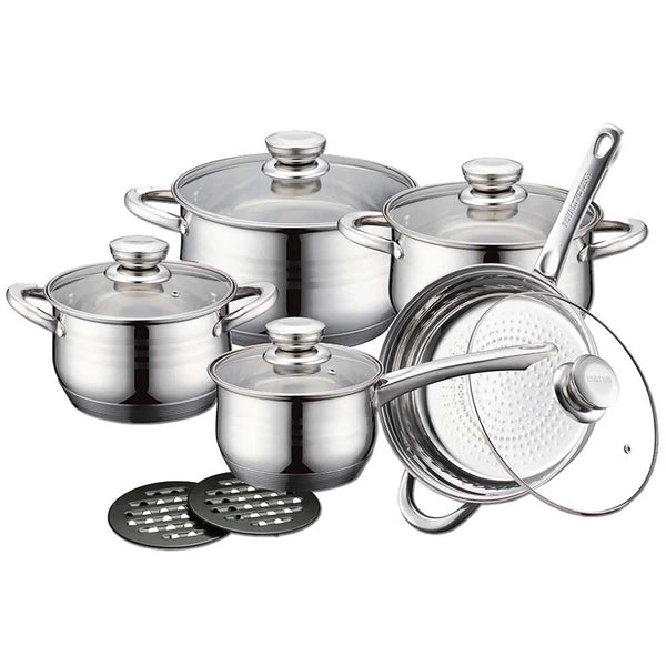 prezzo Batteria di Pentole 12 Pezzi in Acciaio Antiaderente Induzione