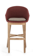 Sgabello Bar con Cuscini 56x57x110h cm Coachella Scarlet