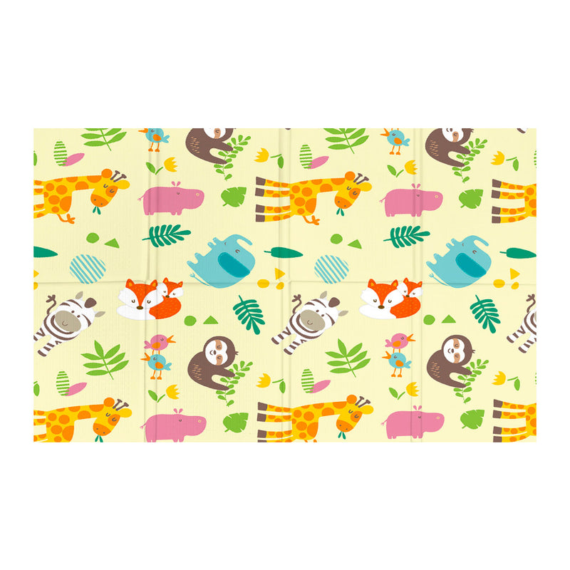 Tappeto Morbido per Bambini 200x150x1 cm Pieghevole Foresta Multicolore