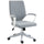 Chaise de bureau Task 62x69x92-102 cm en tissu effet lin gris