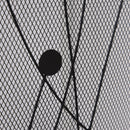 Parascintille con Antine 125x80 cm per Camino a Legna in Metallo  Nero