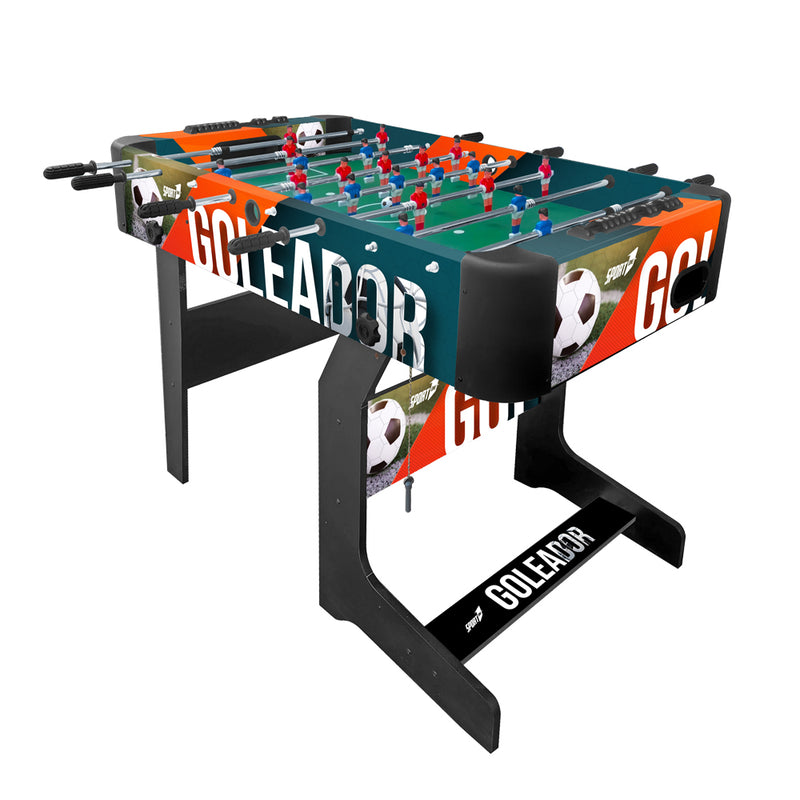 Calciobalilla Pieghevole con Aste Telescopiche 122x61x80 cm in Mdf 