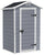 Abri de jardin pour outils 129x196x103 cm en résine Keter Manor 4x3 Gris