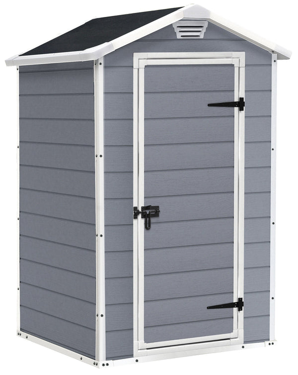 Abri de jardin pour outils 129x196x103 cm en résine Keter Manor 4x3 Gris sconto