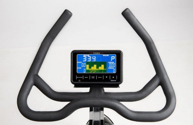Spin Bike Elettromagnetica Volano 24Kg 150Kg Max 32 Livelli Leva di Sicurezza Toorx Chrono Line SRX-300 HRC App Ready