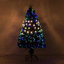 Albero di Natale Artificiale 120 cm 130 Rami in PVC con LED Verde 