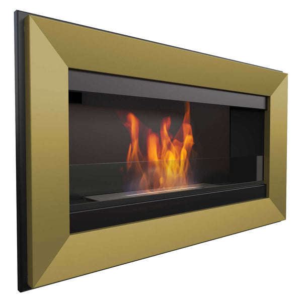 sconto Cheminée Bioéthanol Murale 88x51 cm Flig Las Vegas Oro