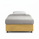 Letto 1 Piazza e Mezza Contenitore Imbottito Microfibra Ocra Boxmax Varie Misure