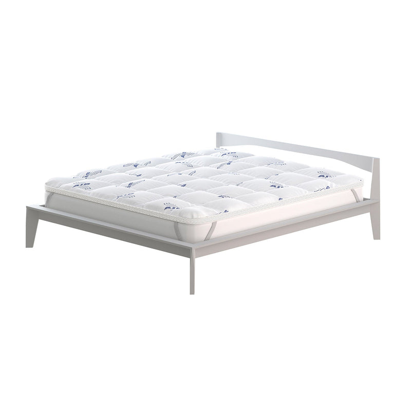 Topper Trapuntato 300 gr/mq con Elastici Air Traspirante Bianco Varie Misure