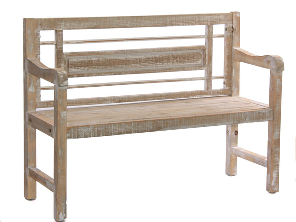 sconto Banc de jardin 115x45xH85 cm en bois de sapin naturel