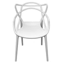 Set 4 Sedie 55x54x82 cm in Polipropilene Sveva Bianche