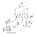 Rubinetto Miscelatore Monocomando Lavabo in Ottone Mariani Epic Cromato