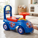 Macchina Cavalcabile per Bambini Volante Direzionabile Vano Contenitore e Telefono Marvel Spidey Blu
