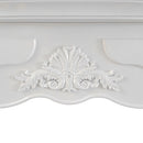 Cornice per Camino 123x39x100 cm Parigi Rivestimento in Legno Bianco   