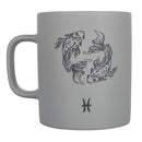 Tazza Zodiaco "pesci" Ø8x10 cm in Bone China VdE Tivoli 1996 Grigio Chiaro