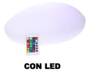 Lampada 12 Led Multicolor 51x37x20 cm in Polietilene Bianca
