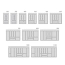 Portaposate Optima Vertex/Concept 500mm Plastica Grigio Antracite Emuca