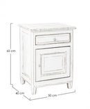Comodino Colette 1 Anta 1 Cassetto Dx in Legno