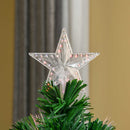Albero di Natale Artificiale 120 cm Foltissimo in Fibra Ottica con Supporto in PVC 