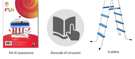 Piscina Fuori Terra Rettangolare 549x305x122cm Jilong Grigia