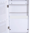 Specchio con Vano Portagioie da Parete in Legno Bianco MDF 36x108.5x11.5 cm 
