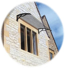 Pensilina Tettoia 80x120 cm in Policarbonato 4mm Trasparente 