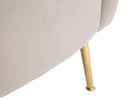 Poltrona Bucarest Grigia 76x74x73 cm Legno e Spugna e Tessuto e Metallo Grigio e Oro