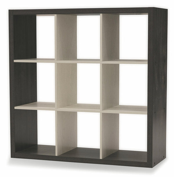 acquista Bibliothèque 9 étagères 113x113x39 cm en MDF Soriani Marron et Blanc