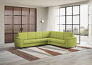 Divano Angolare 6 Posti 286x226x85 cm Marrak in Tessuto Verde