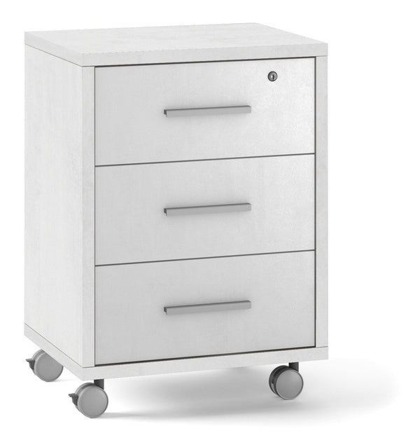 Commode 3 Tiroirs sur Roulettes 51x71x41 cm Oxyde Blanc prezzo