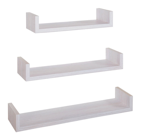 Lot de 3 étagères murales 60-50-40x15,5x8 cm en fibre de bois magnétique Chêne Impérial sconto