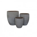 Set di 3 vasi  Papavero in Fibra sintetica Taupe