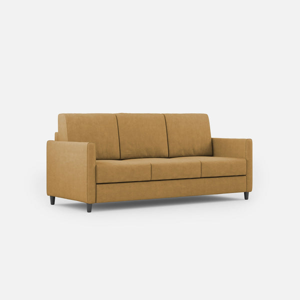 Canapé 3 places Karay 198x85x85 cm en tissu ocre acquista