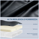 Poltrona Relax Reclinabile 87x97X100 cm con 8 Punti Massaggianti Riscaldanti e Poggiapiedi Nero