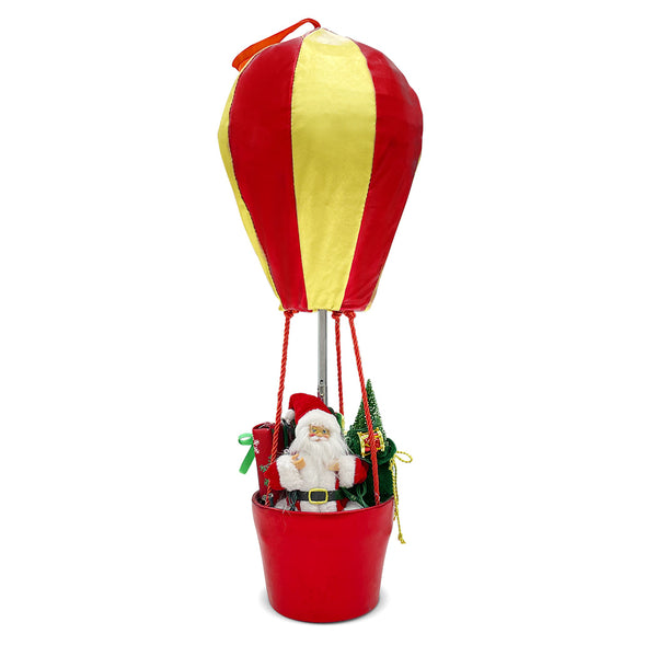 Père Noël avec Montgolfière H60 cm avec Lumières et Sons online