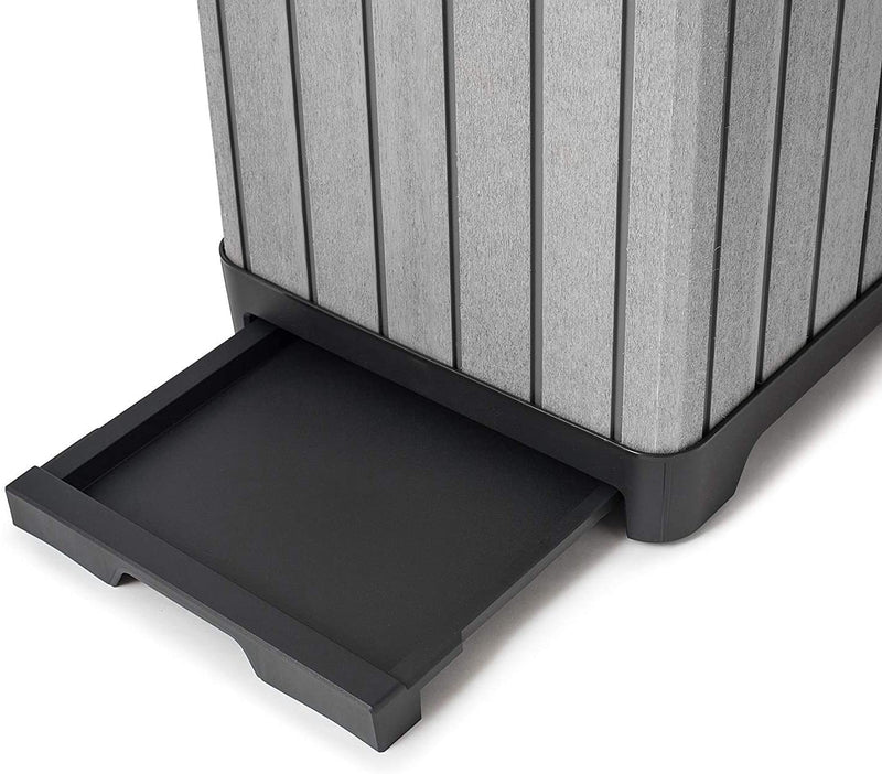 Pattumiera Differenziata Contenitore per Esterno 41x41x87,5 cm in Resina Keter Rockford Grigio