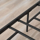 Struttura Letto Matrimoniale 160x200 cm in Acciaio con Doghe Integrate Nero