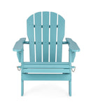 Poltrona Pieghevole da Giardino 70x80x85 cm in Legno Filadelfia Azzurro-Beige