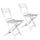 Lot de 2 chaises pliantes en bois laqué blanc Basic