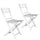 Lot de 2 chaises pliantes en bois laqué blanc Basic