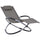 Chaise pliante de jardin à bascule 154x80x84 cm Gris Mag